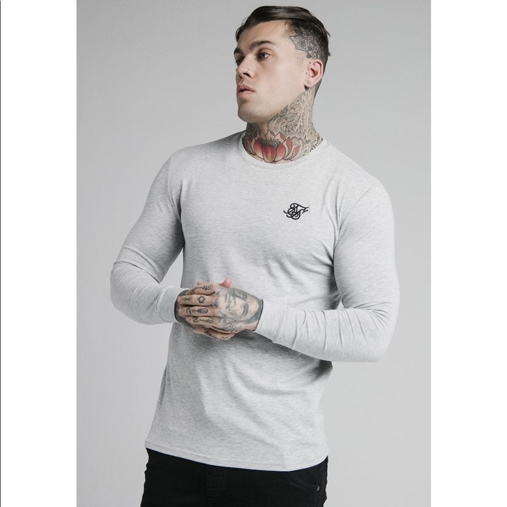 SIKSILK New With Tags Straight Hem Gym Tee Embroidered Logo US Size 2XL
